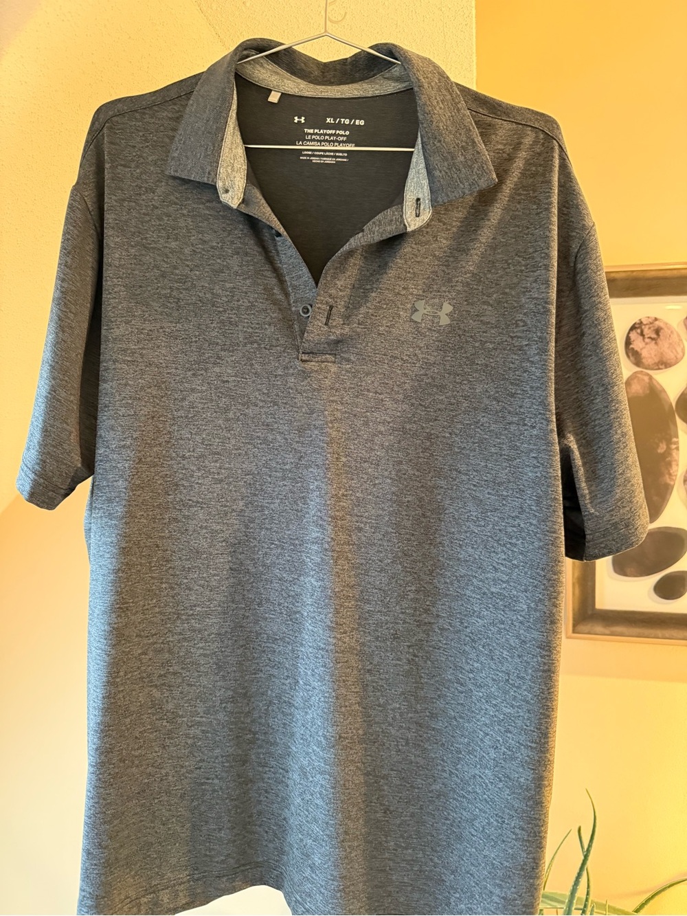 Under Armour Men's Heather Gray Performance Polo